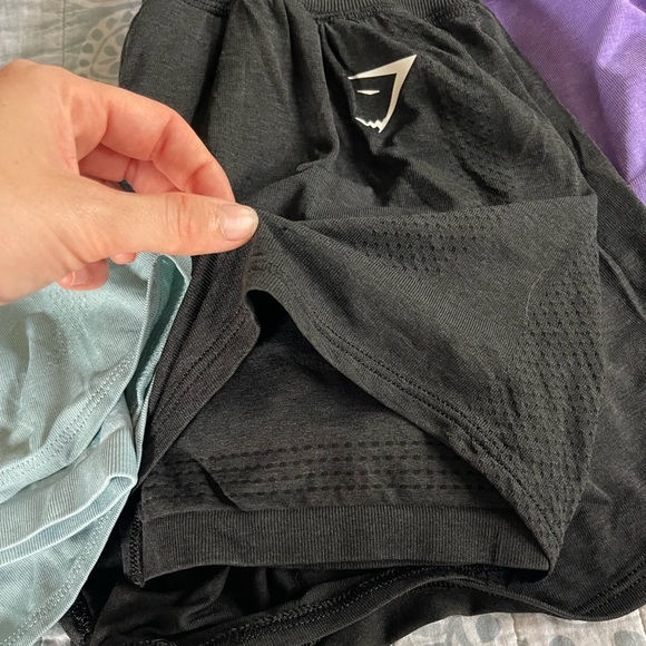 Gymshark 2 in 1 shorts (set of 3) 🖤🩵💜 - Picture 4 of 7